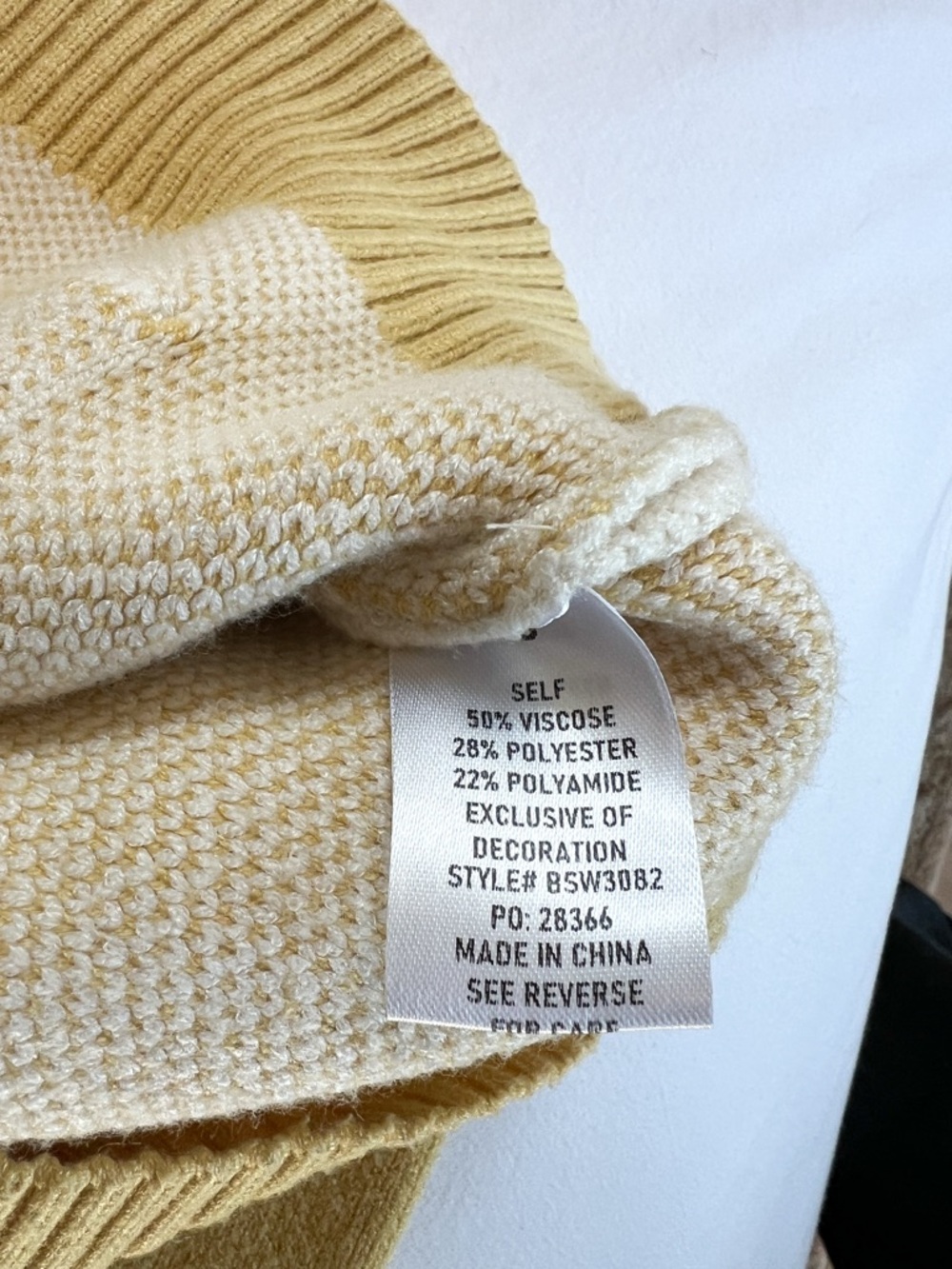 bohme Yellow and Cream Zip-Front Patch Sweater - Picture 13 of 13